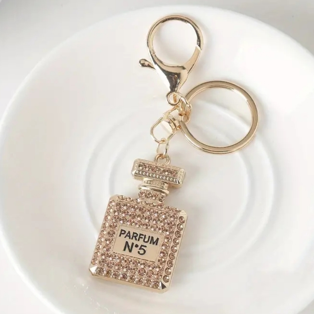 Champagne Gold Purfume Bottle Keychain/Bag charm